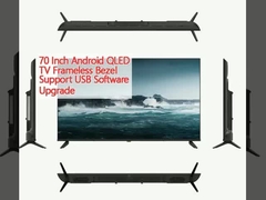 70 дюймовый Android QLED TV без рамки поддержка USB программного обеспечения обновления
