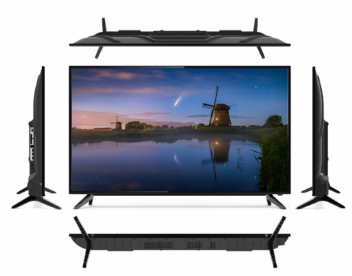 Затемненное стекло 75 дюймов Android телевизор тонкий безель UHD умный телевизор пластиковый корпус
